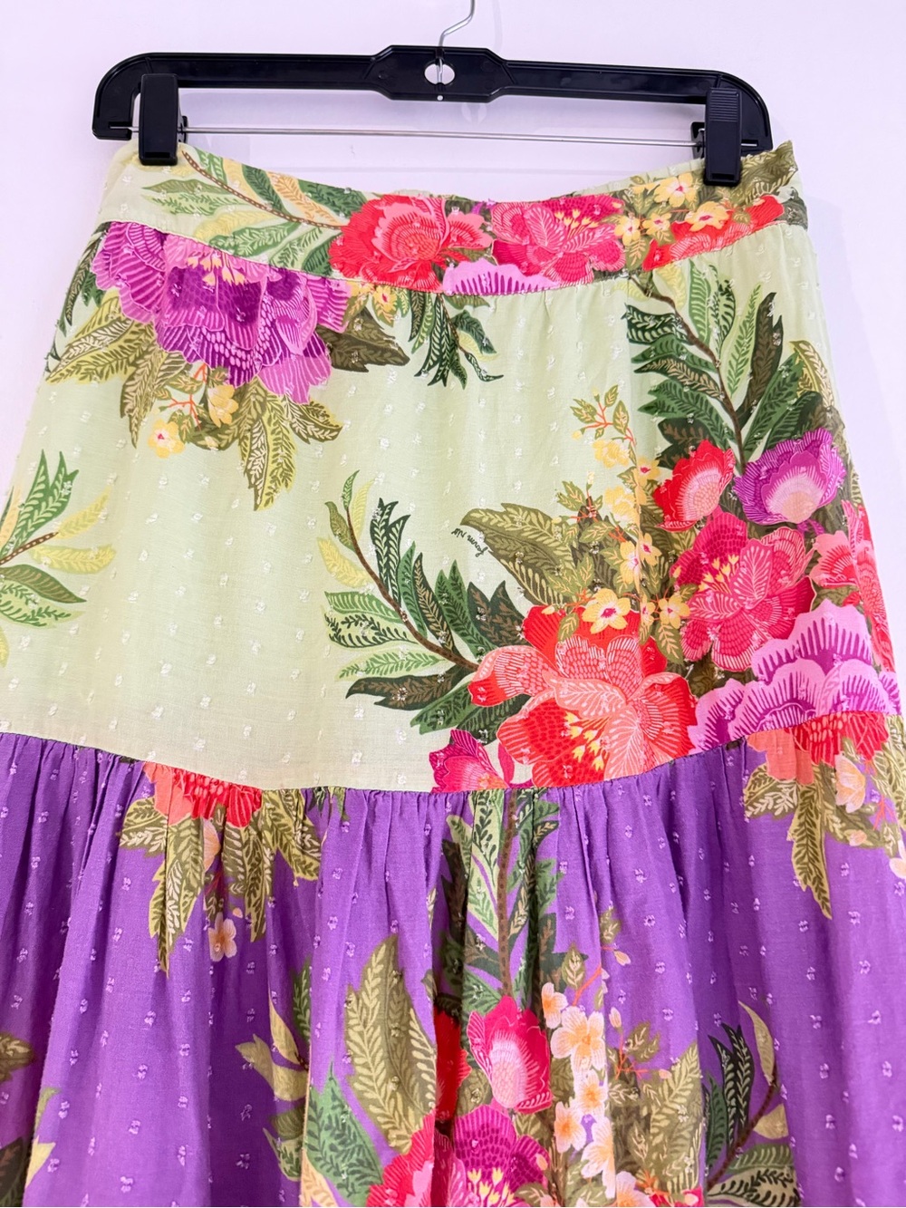 Farm Rio x Anthropologie Tiered Floral Maxi Skirt size Medium 57129 - Picture 6 of 13